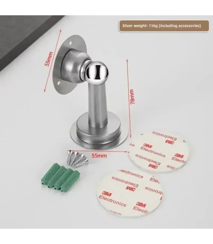 TOPE PARA PUERTA MAGNETICO CON ADHESIVO