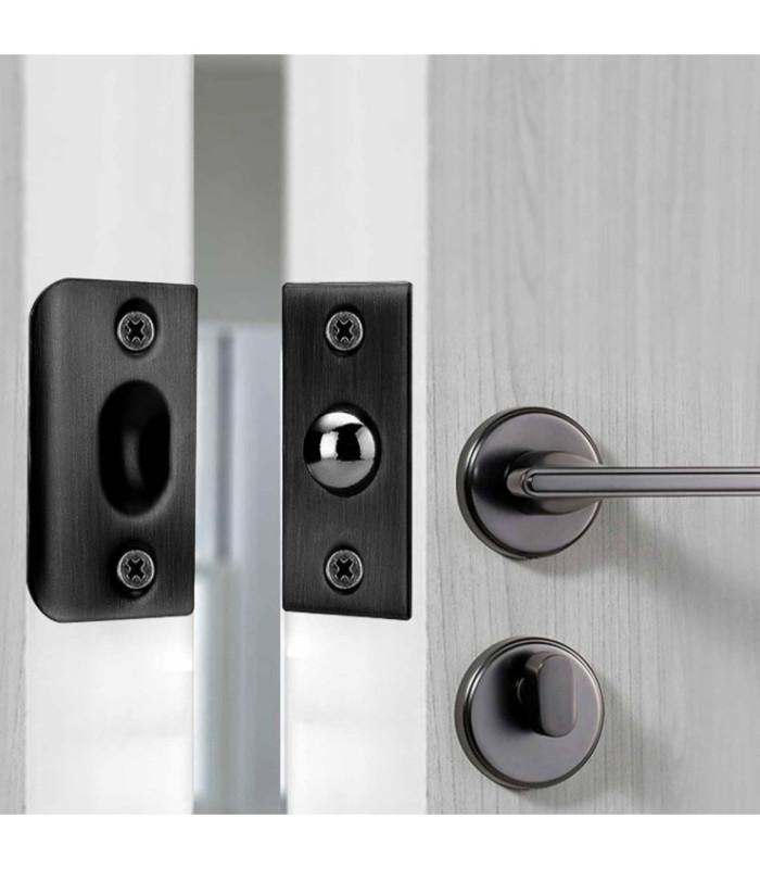PESTILLO DE BOLA INOX PARA PUERTA NEGRO
