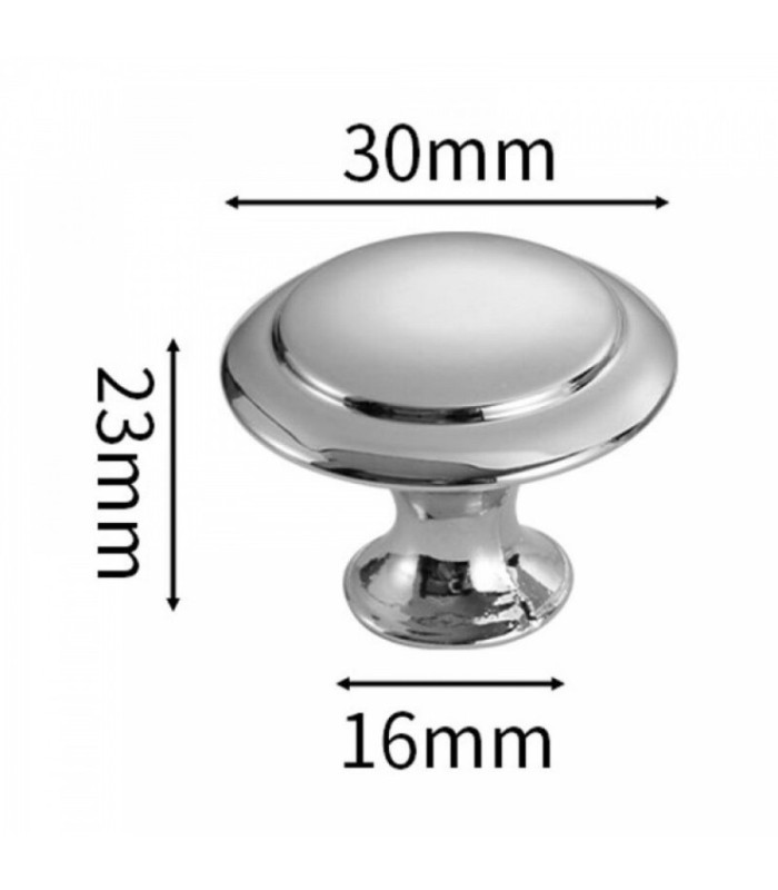 TIRADOR 30MM 2PC PLATA