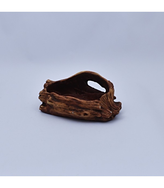 Maceta diseño de tronco 9x9.5cm