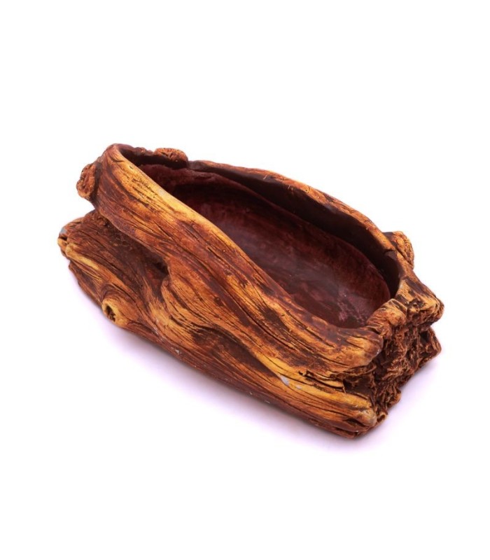 Maceta diseño de tronco 9x9.5cm