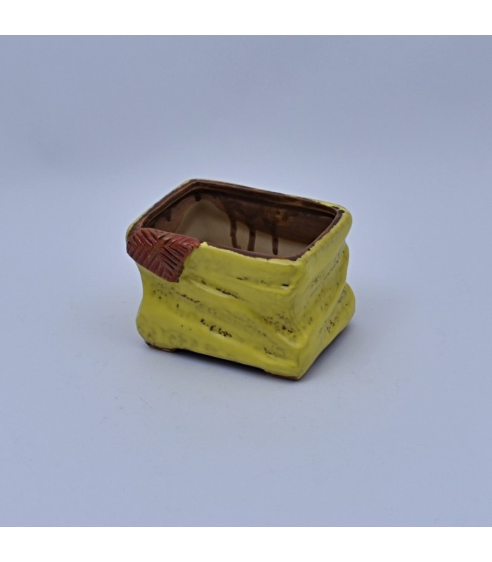 Maceta rectangular con diseño 8x10.5cm