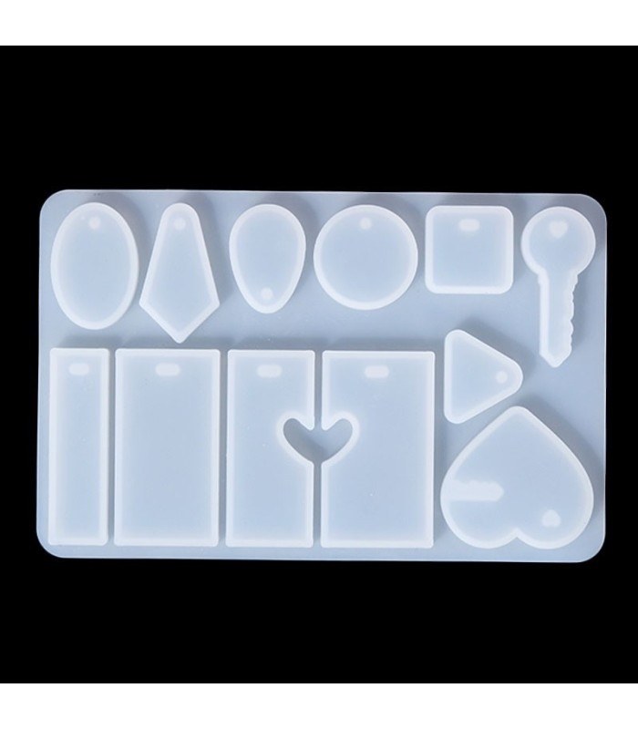 Molde de silicona 12 diseño de dije 14x8.8cm