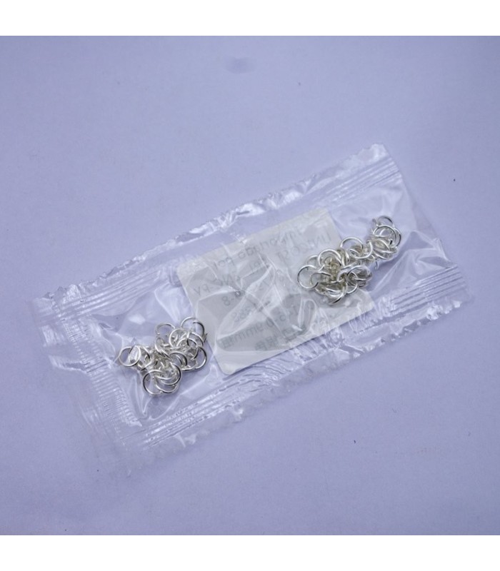 Argolla de joyería plateado 50pc