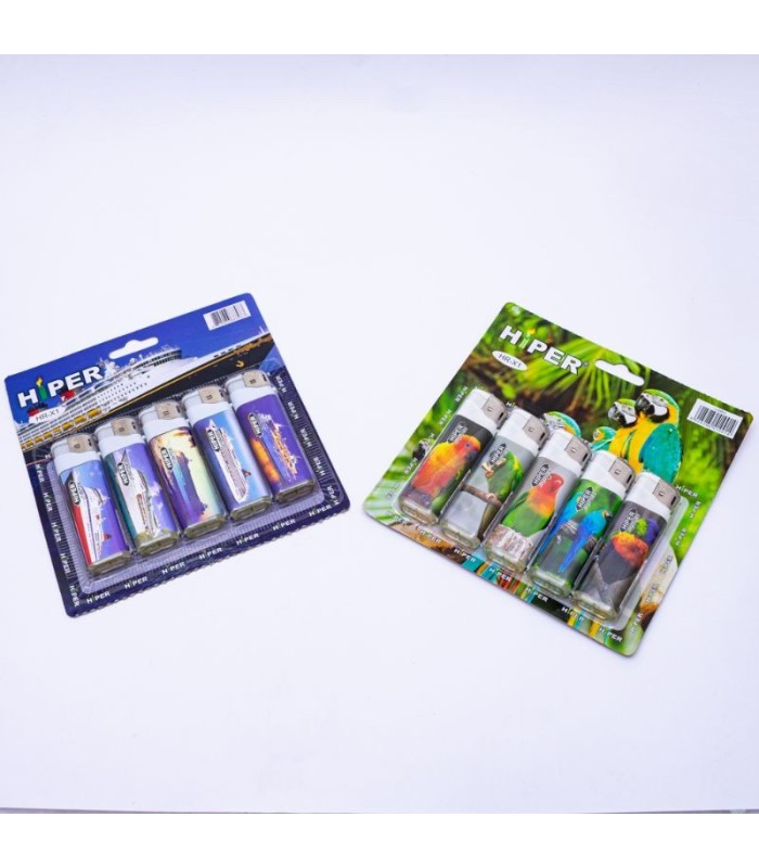 Encendedor HIPER click 5 piezas con diseño