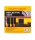 Cinta reflectiva roja y blanca 25m