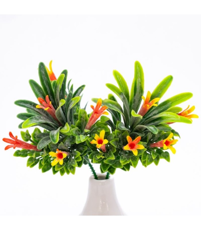 Flor decorativa artificial 2 piezas