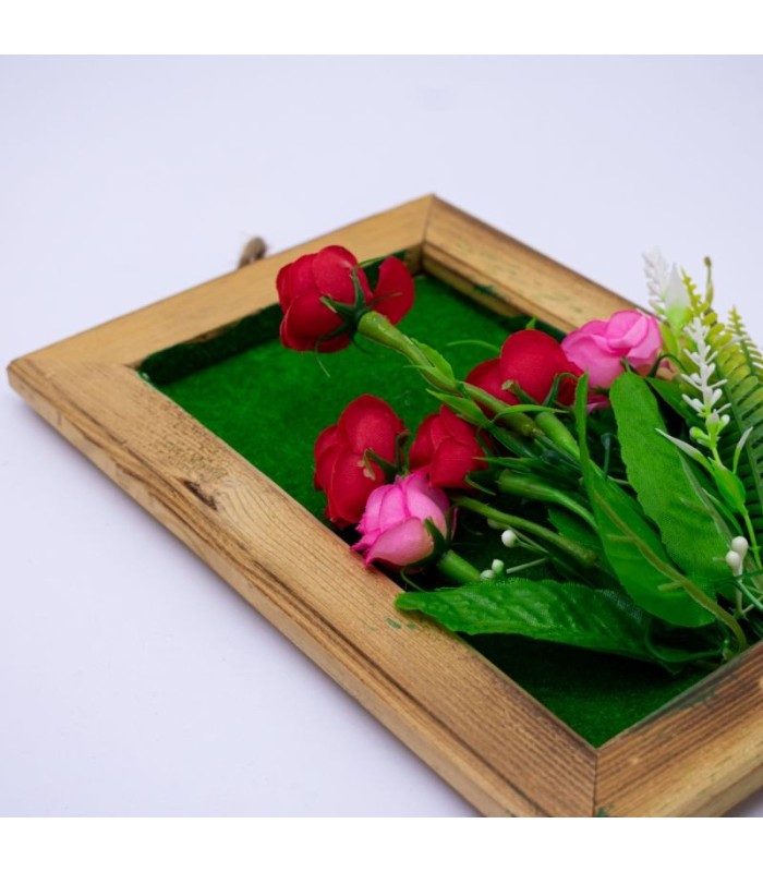 Cuadro de madera con flor