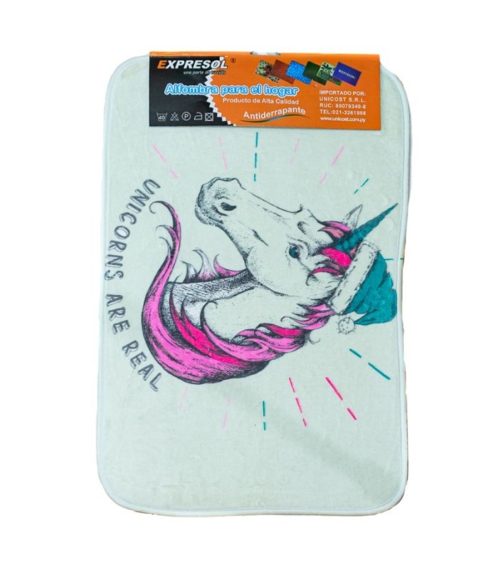Alfombra dibujo unicornio 40x60cm