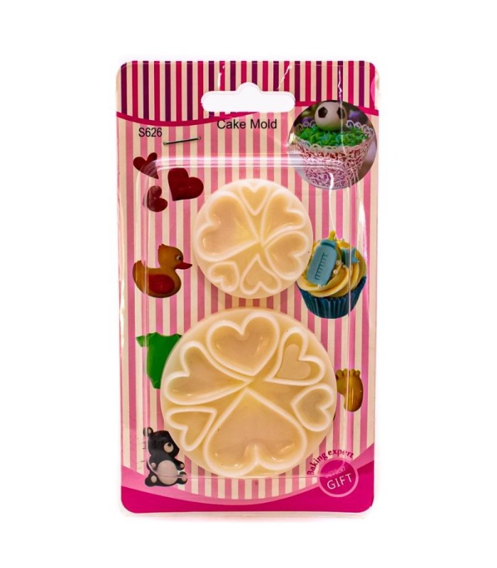 Molde de corazones 2pc