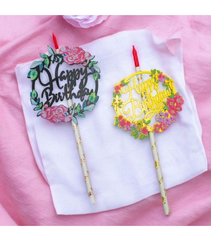 Vela letra happy birthday