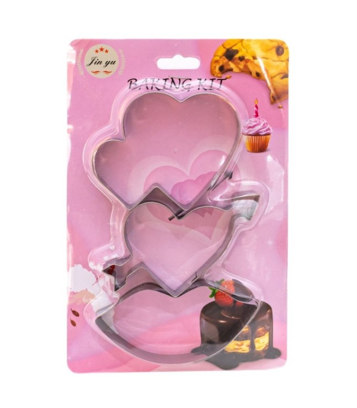 Molde diseño corazón 3pc