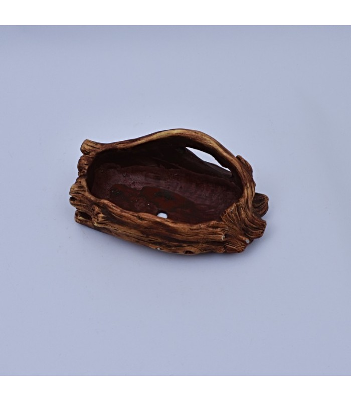 Maceta diseño de tronco 9x9.5cm