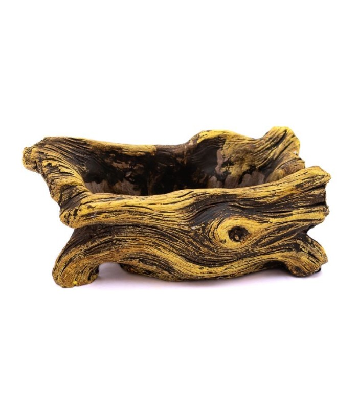 Maceta diseño tronco rectangular 18x9cm