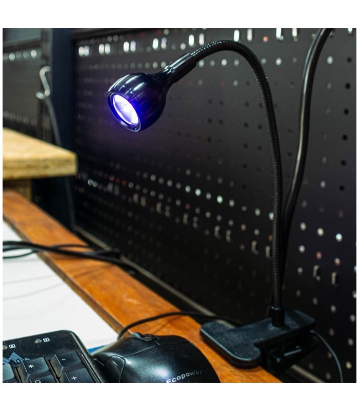 Lampara ultravioleta UV USB con pinza movible