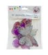 Mariposa decorativa con purpurina 12 piezas