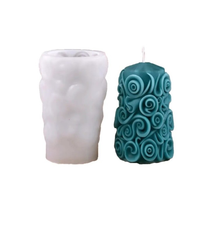 Molde de silicona cilindrico rosa 110x74mm