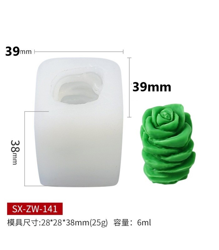 Molde de silicona suculenta 38x29mm