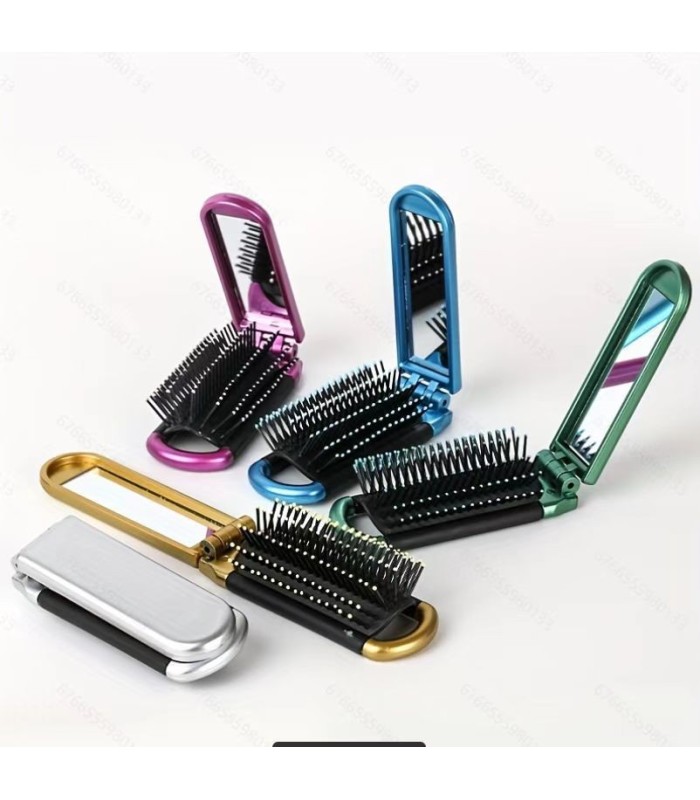 peine plegable con espejo