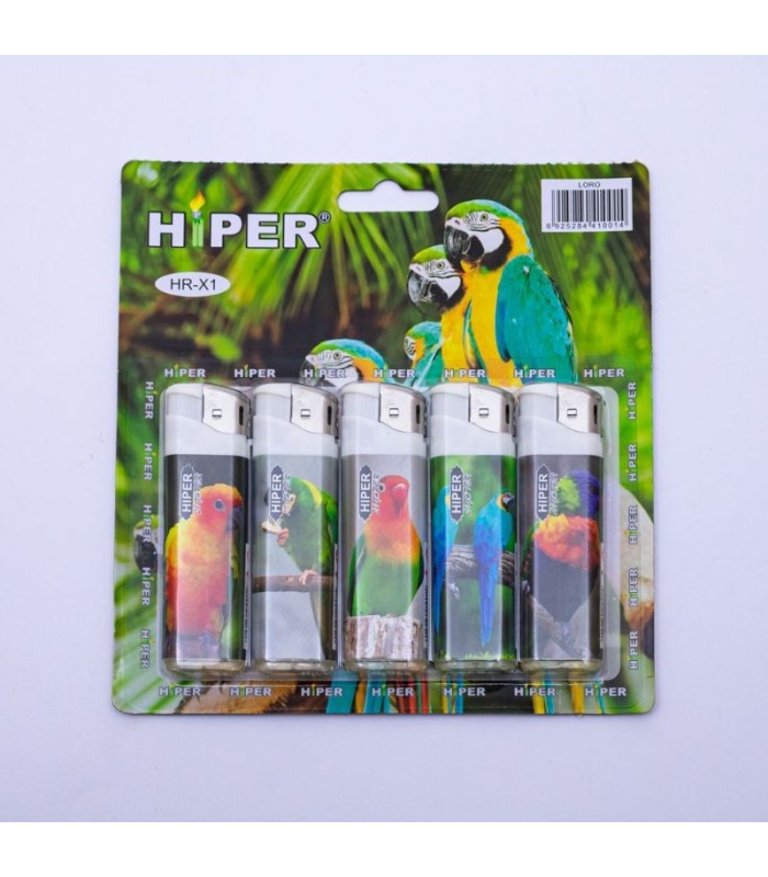 Encendedor HIPER click 5 piezas con diseño