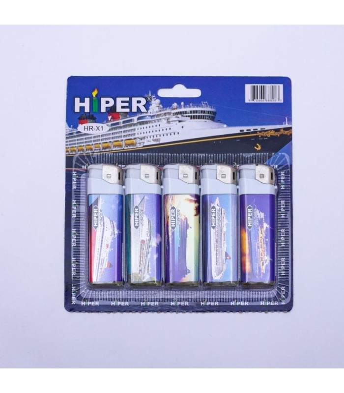 Encendedor HIPER click 5 piezas con diseño
