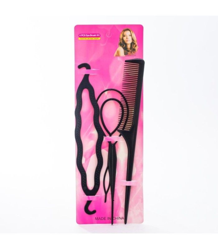 Peine con accesorios para peinado 4pc
