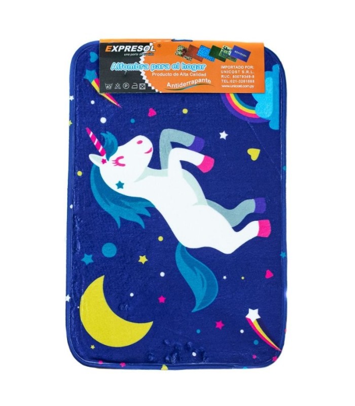 Alfombra dibujo unicornio 40x60cm