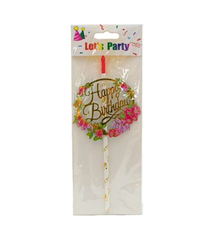 Vela letra happy birthday