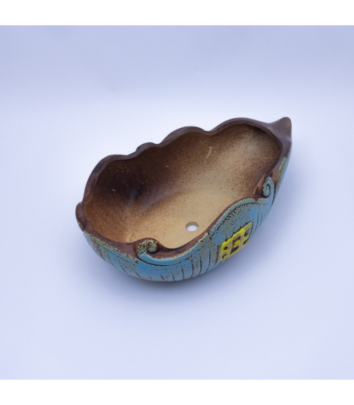 Maceta diseño ola de mar 32x15x10cm