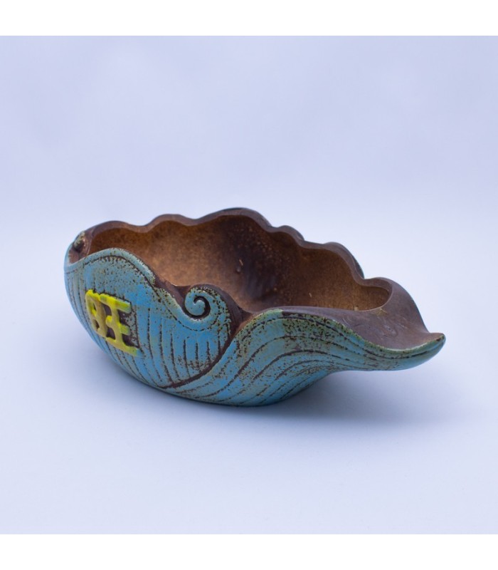 Maceta diseño ola de mar 32x15x10cm