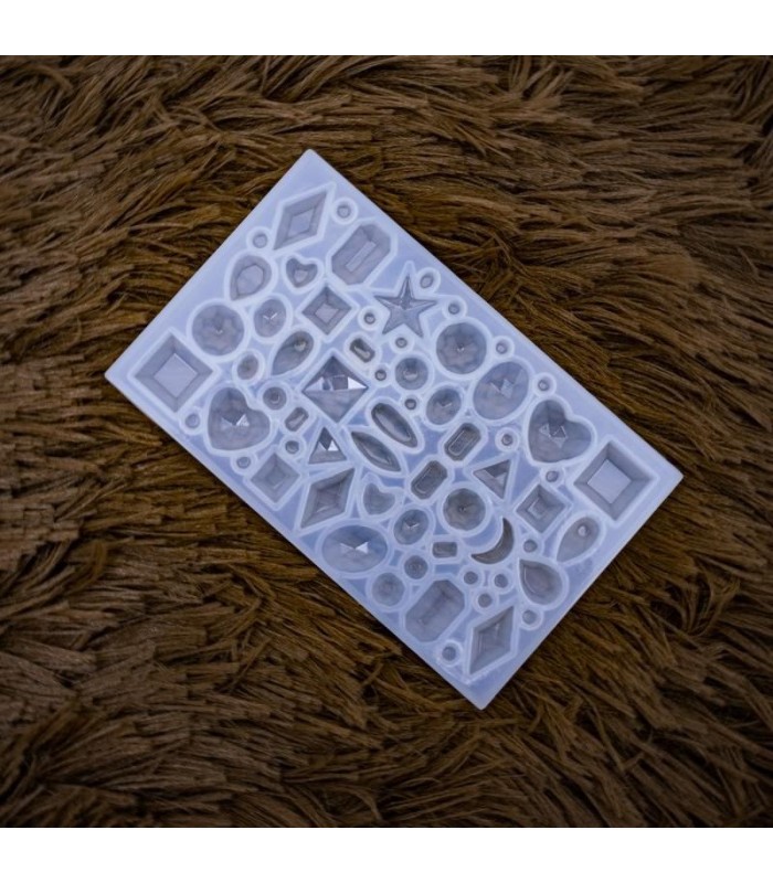 Molde de silicona mini gema 10.5x6.5x0.7cm