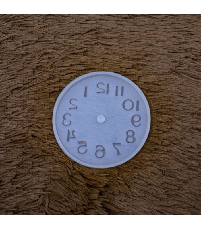 Molde de silicona reloj numero arábico 10cm