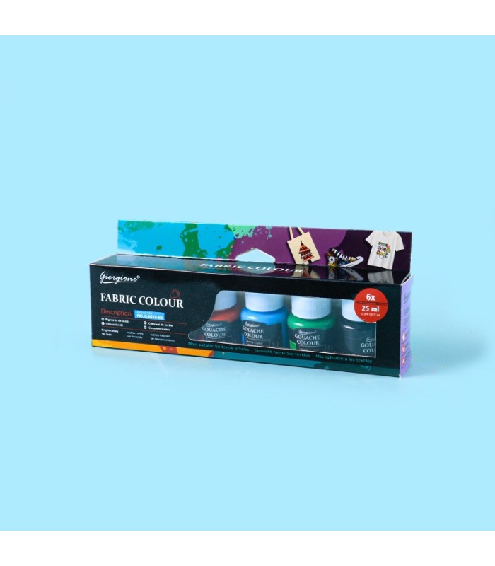 Pintura para tela fabric color 25ml 6pc GIORGIONE