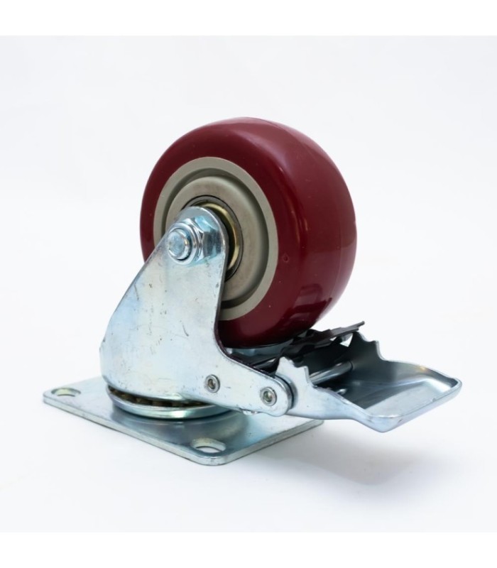 Rueda para mueble 105mm 80kg con freno
