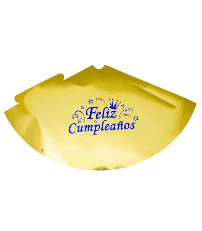 Bonete dorado feliz cumpleaños