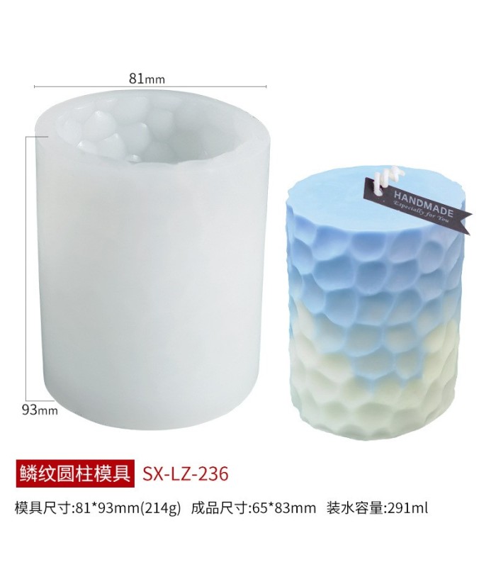 Molde de silicona cilíndrico burbuja 93x81mm