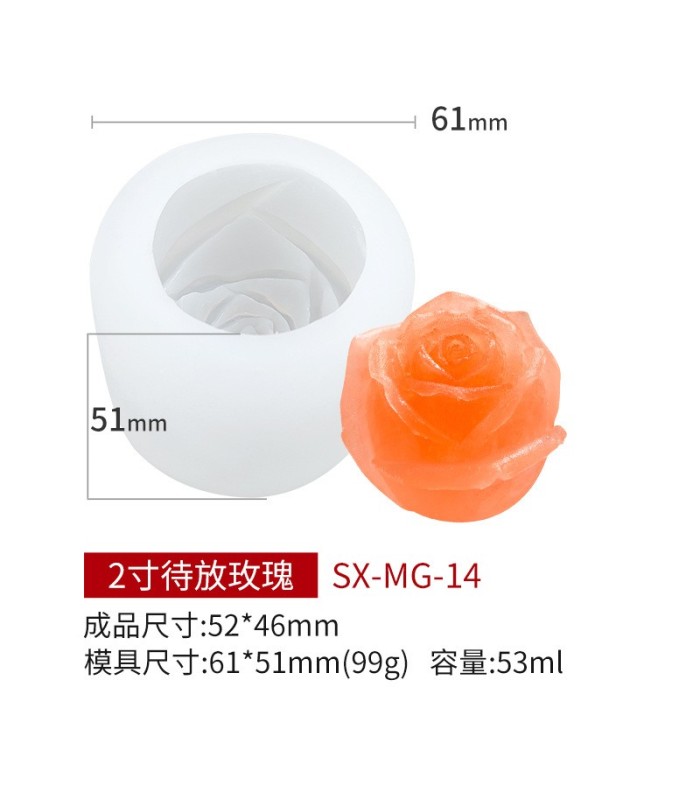 Molde de silicona rosa 61x51mm