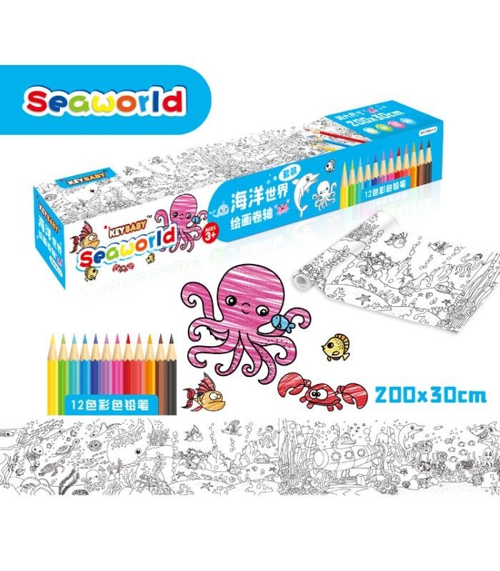 KIT ROLLO PARA PINTAR 200x30CM + 12COLOR