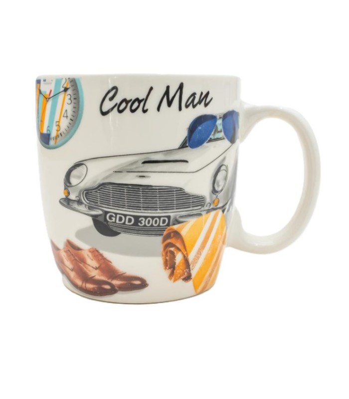 Taza con diseño automóvil 8x9x6.5cm