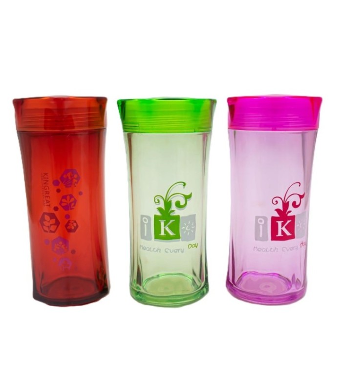 Vaso de plástico con tapa 300ml