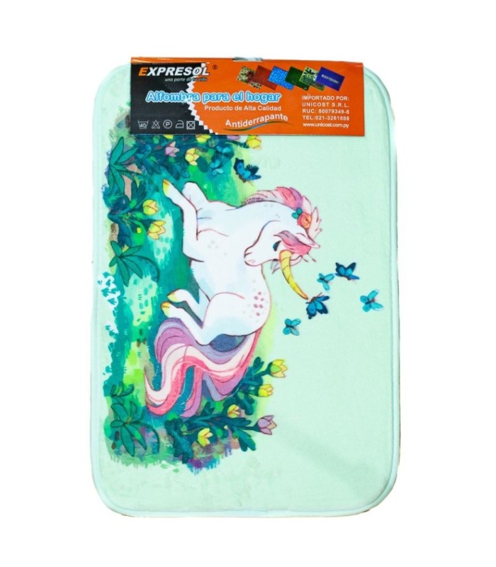 Alfombra dibujo unicornio 40x60cm