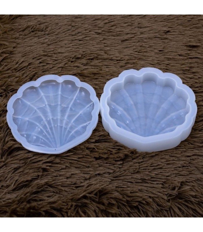 Molde de silicona con tapa forma de caracola 13x13