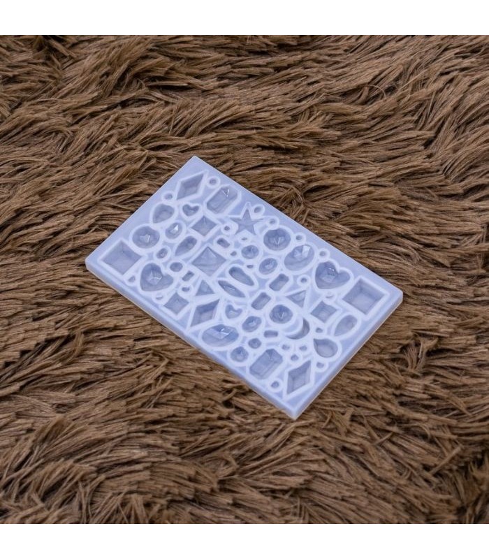 Molde de silicona mini gema 10.5x6.5x0.7cm
