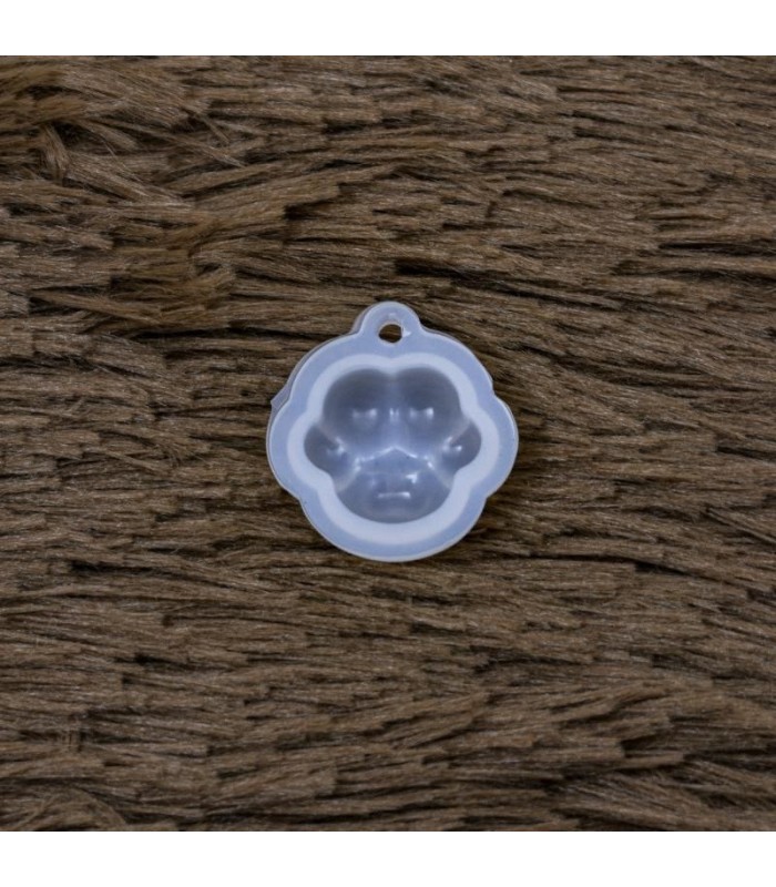 Molde de silicona diseño dije huella de gato 3x2.8