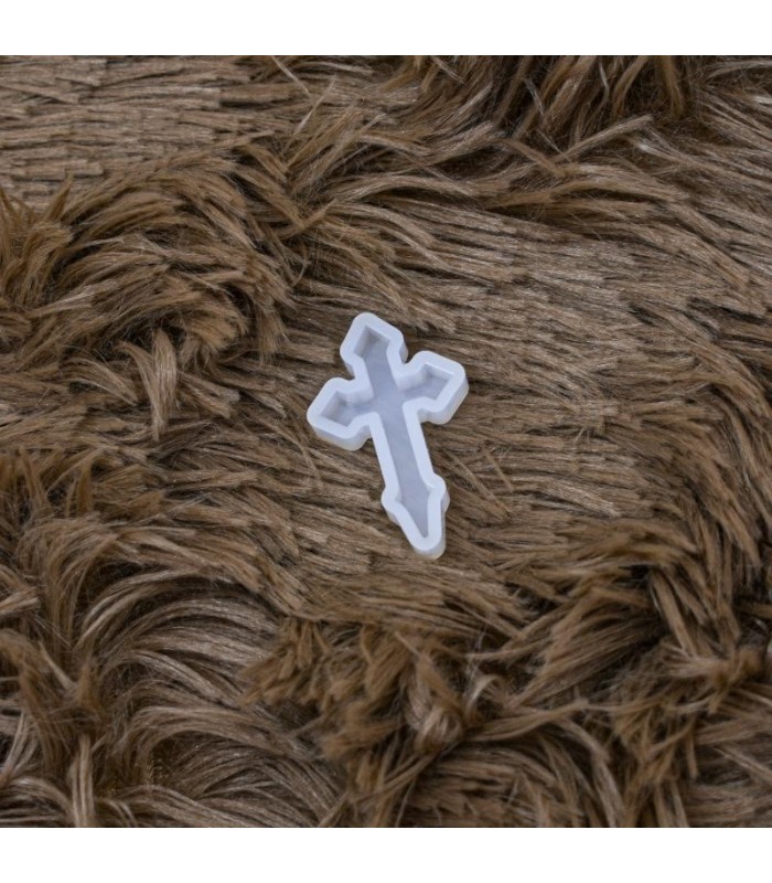 Molde de silicona diseño dije cruz 3.7x2cm