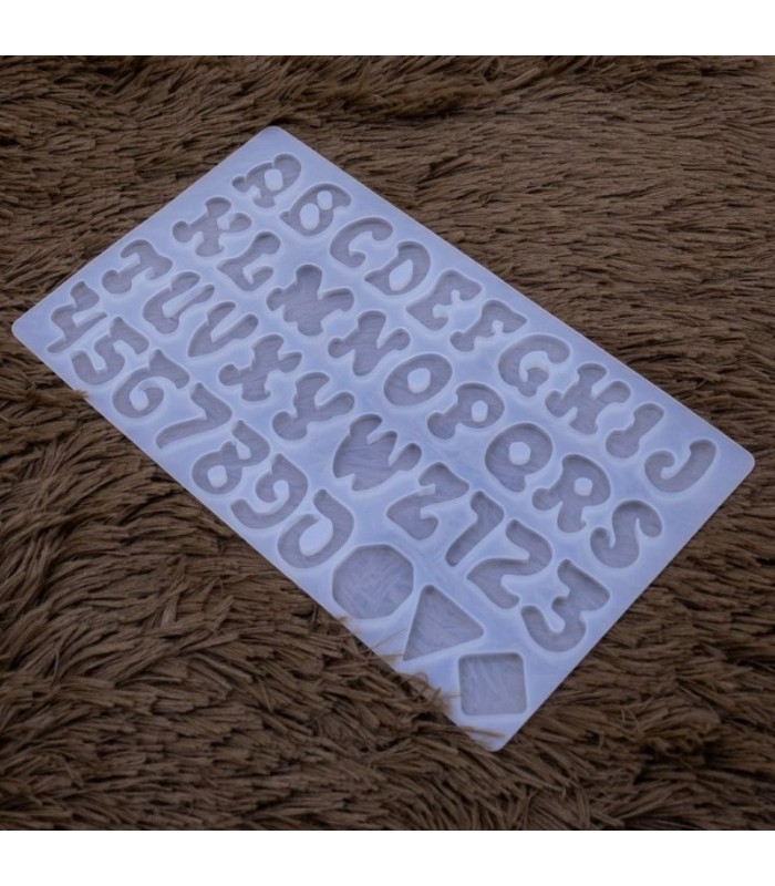 Molde de silicona letras grafiti y figuras 25x14.5