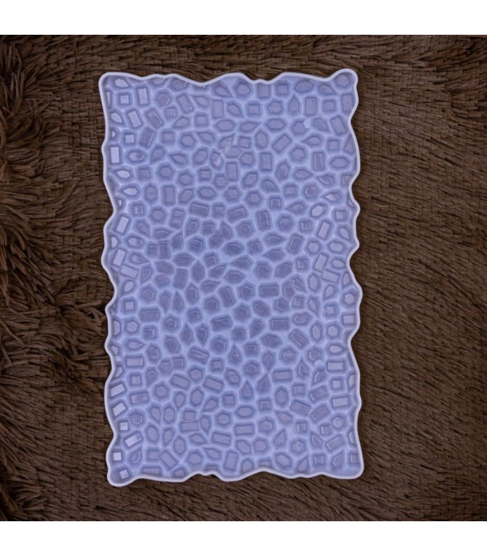 Molde de silicona rectángulo efecto diamante 292x1