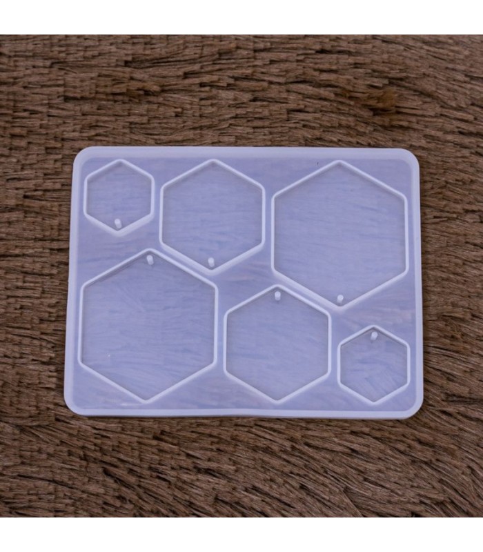 Molde de silicona hexagonal para arito 119x109mm