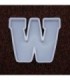 Molde de silicona letra W 124mmx180mm