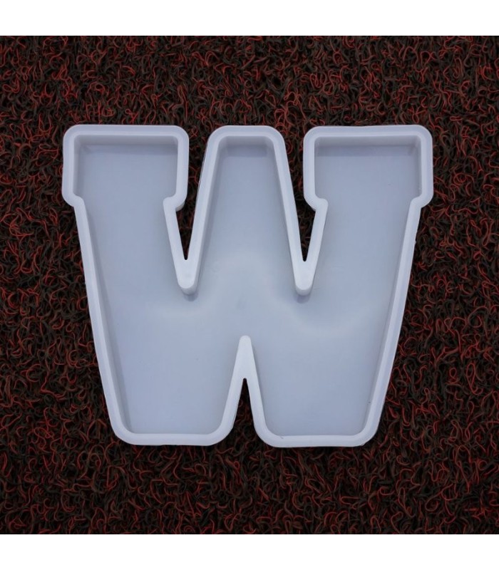 Molde de silicona letra W 124mmx180mm